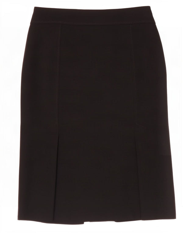 Marks & Spencer Falda recta para mujer UK 12 Medium W30 Poliéster negro