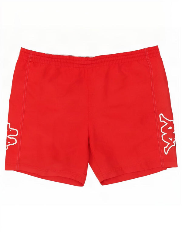Kappa Mens Graphic Swim Shorts Grande Rojo