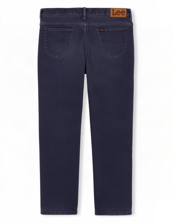 Lee Mens Crop Straight Corduroy Trousers W34 L26 Navy Blue Cotton