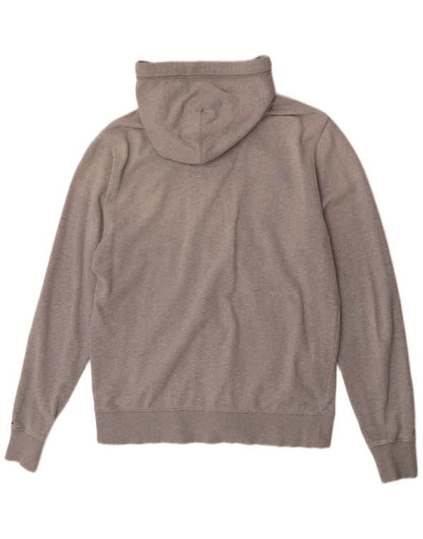Maglione con cappuccio e zip grafica da uomo Tommy Hilfiger 2XL Grigio