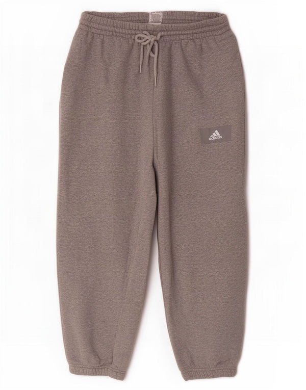 Adidas Mens Loose Fit Tracksuit Trousers Joggers Large Grey Flecked Cotton