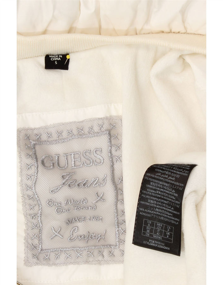 Guess Veste matelassée surdimensionnée pour femme UK 6 XS Blanc Polyester