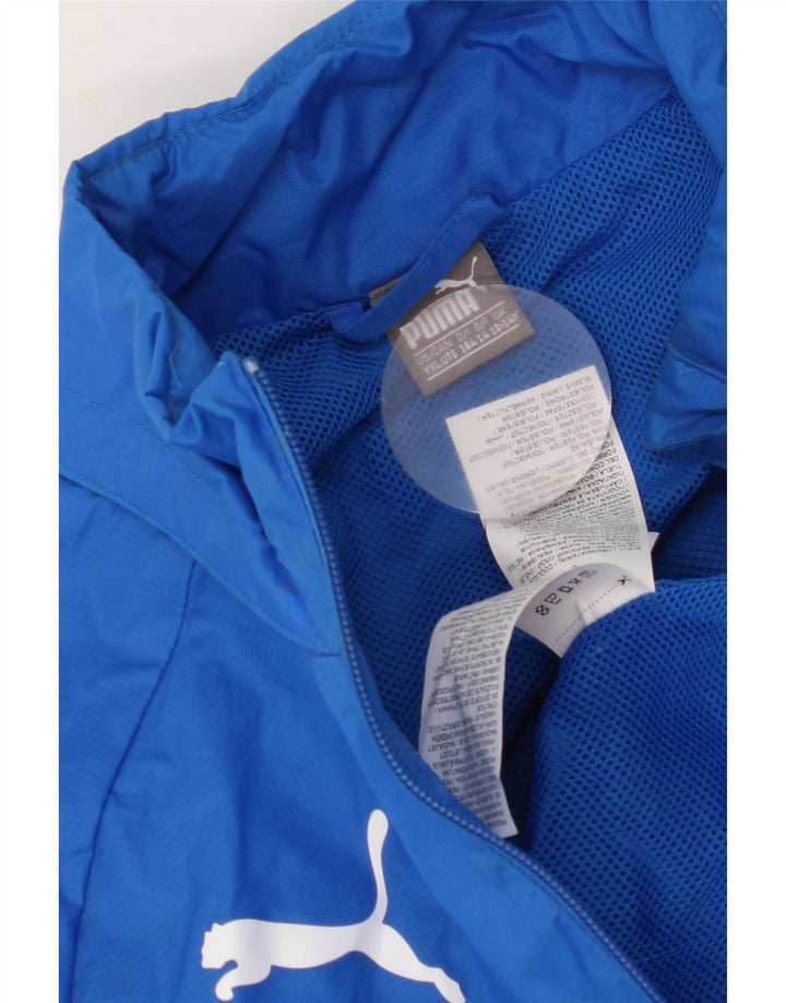 Puma Jungen Italia Graphic Trainingsanzug Top Jacke 13-14 Jahre Blaues Polyester