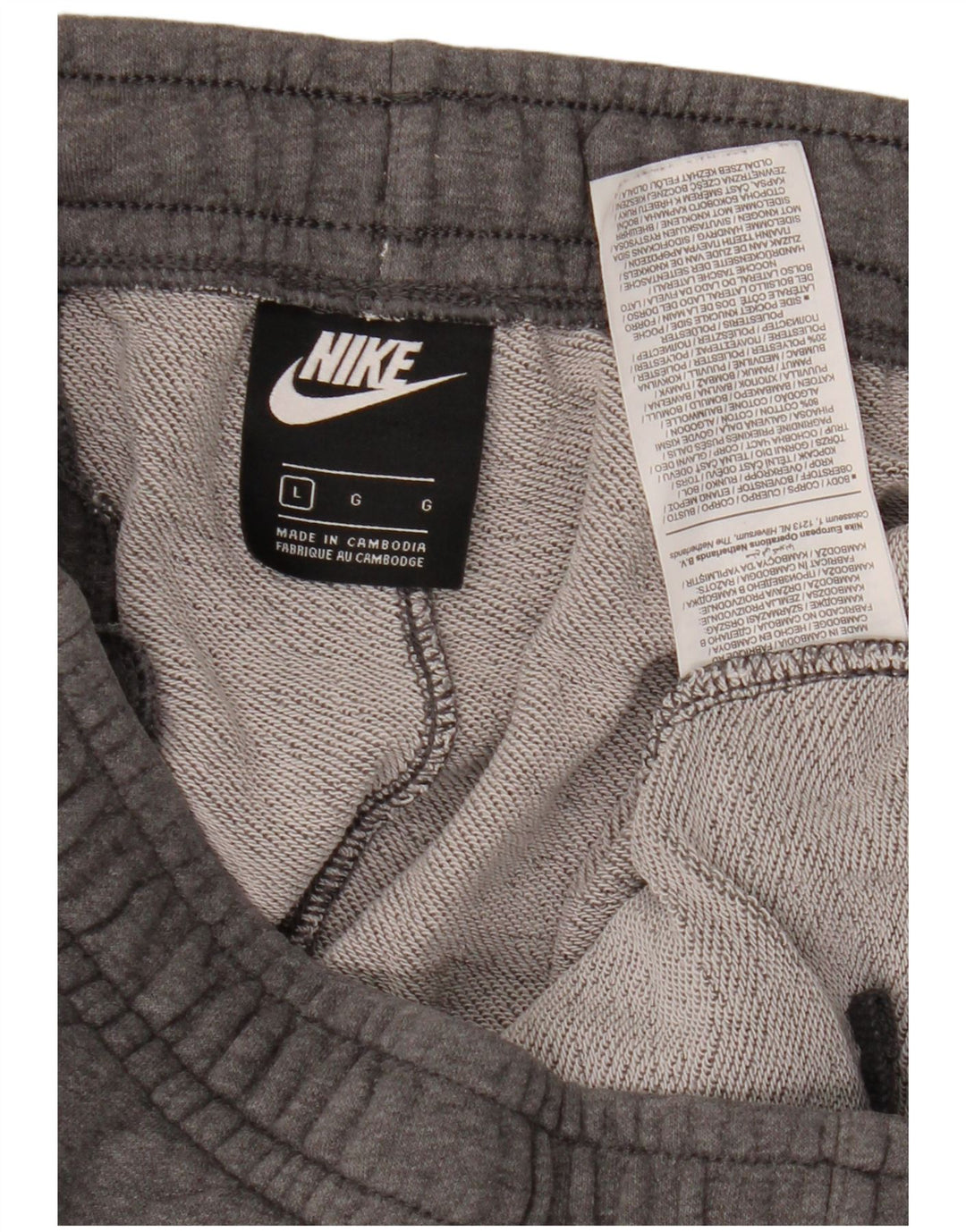 Nike Mens Tracksuit Trousers Joggers Large Grey Cotton