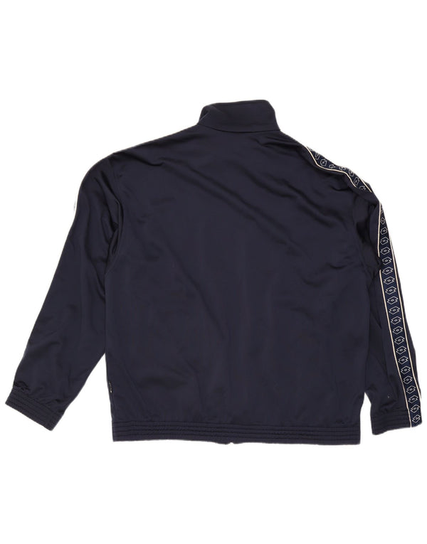 Giacca da ginnastica grafica da uomo Lotto XL in poliestere blu navy