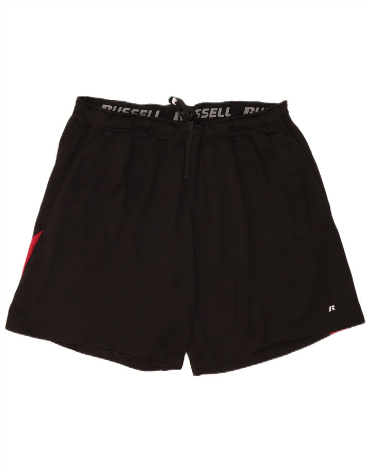 Pantaloncini sportivi da uomo RUSSELL ATHLETIC 2XL Poliestere color block nero