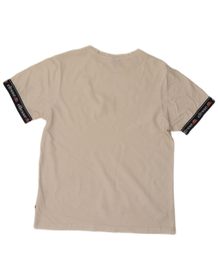 Ellesse Herren-T-Shirt mit Grafik, mittelweiße Baumwolle