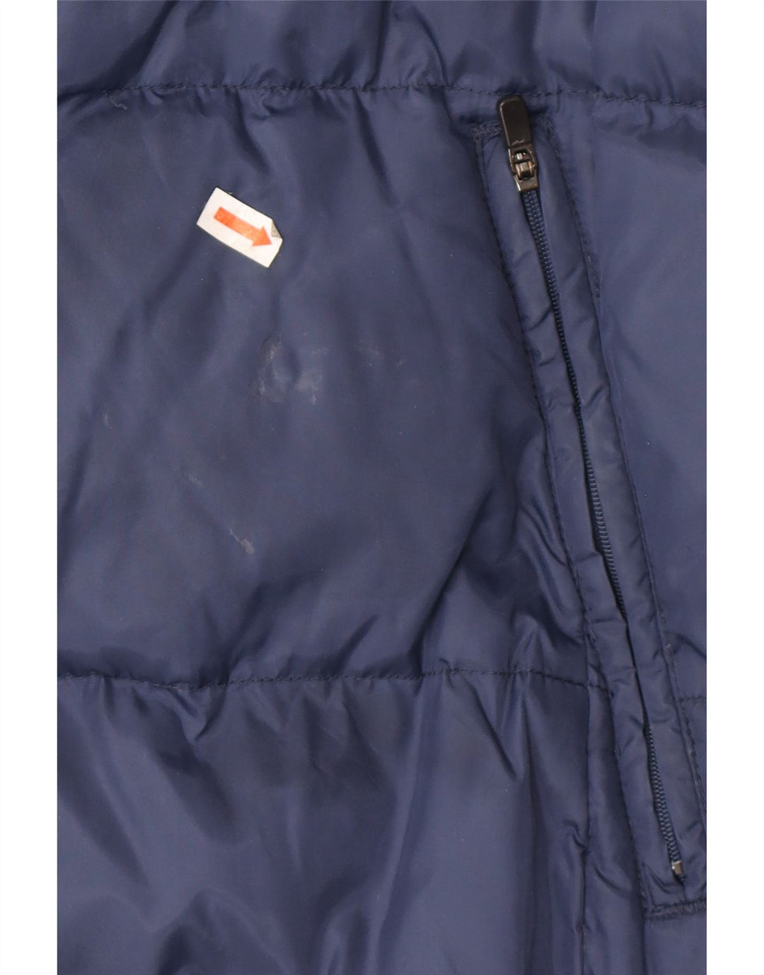KAPPA Mens Hooded Padded Jacket UK 38 Medium Navy Blue Polyamide