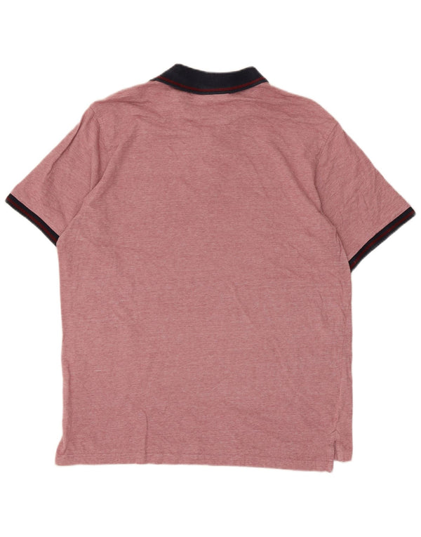 Pierre Cardin Rugby poloshirt til mænd Medium Pink Flecked Bomuld
