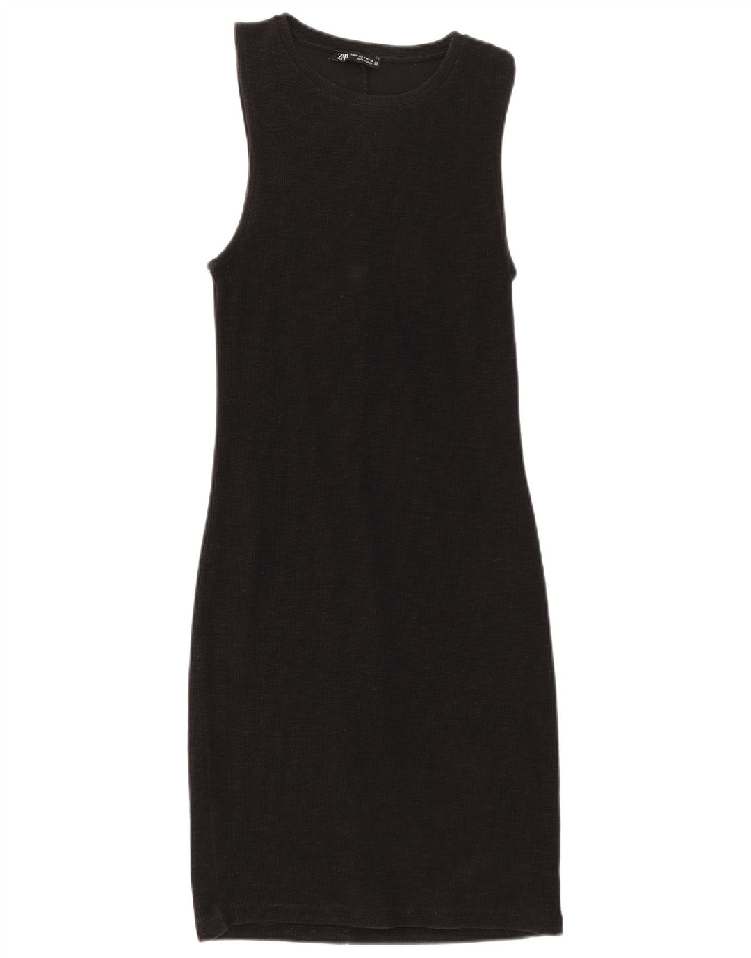 Zara Womens Sleeveless Sheath Dress UK 12 Medium Black