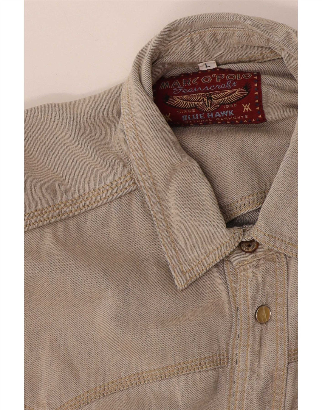 Marc O'Polo Mens Denim Shirt Large Beige