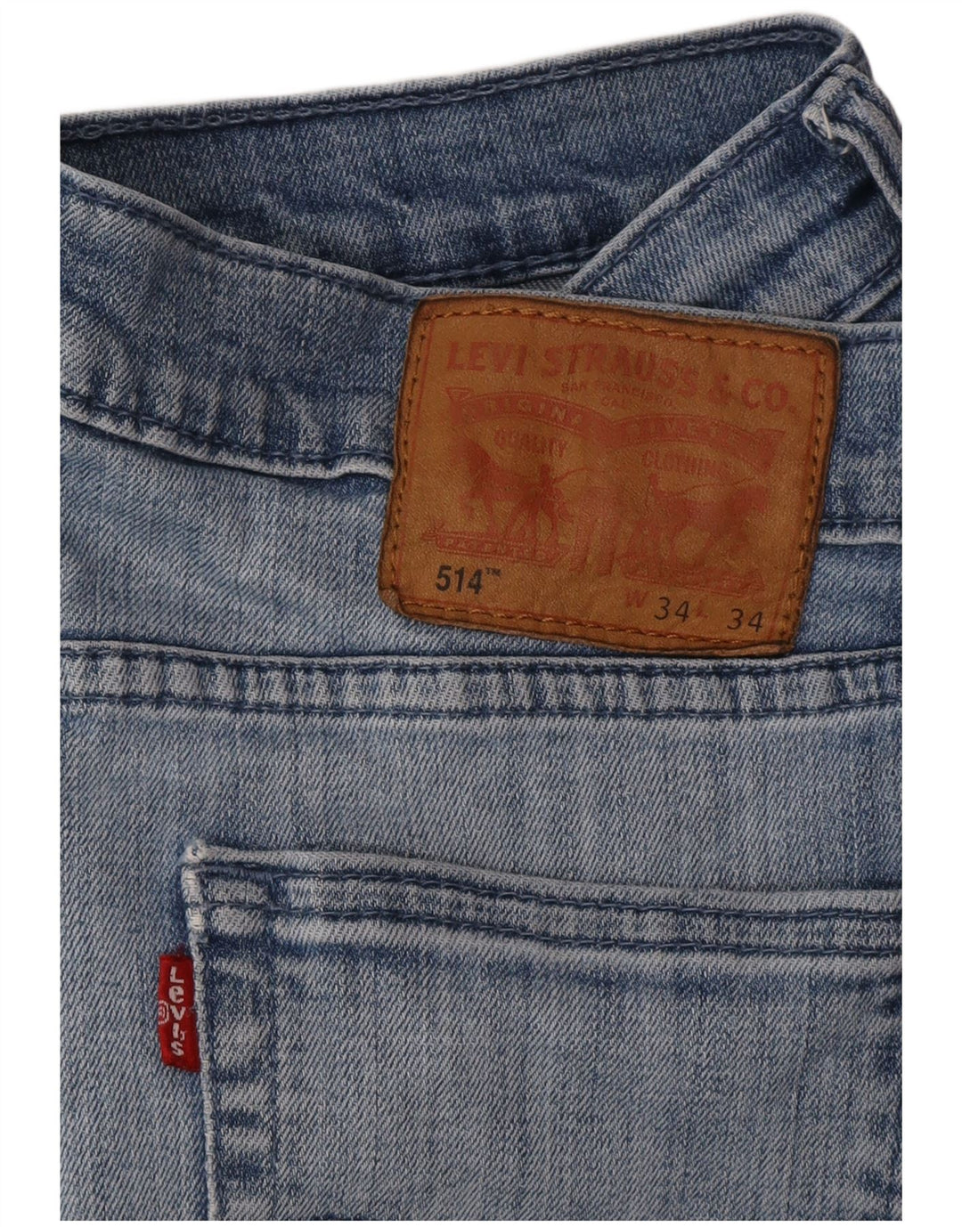 Levi's Mens 514 Straight Jeans W34 L34 Blue