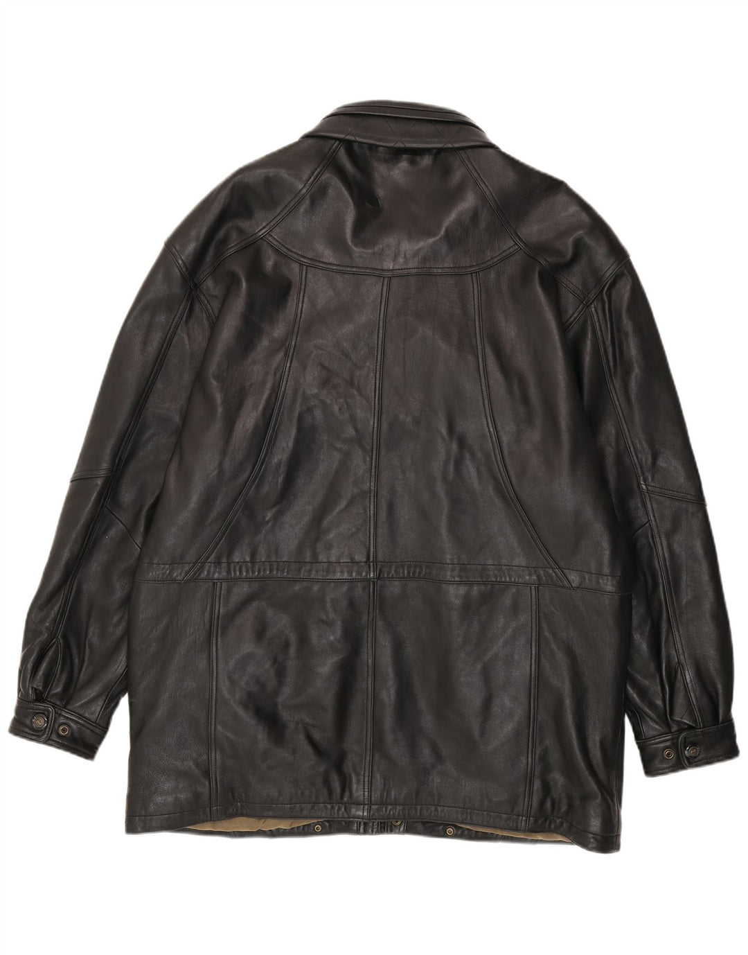 Canda Mens Leather Jacket UK 40 Large Black Leather