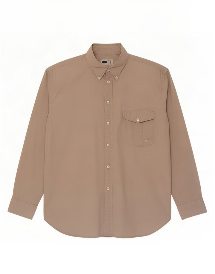 Camicia Fila Uomo Cotone Beige Medio
