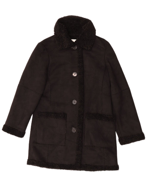 Zara Sherpa Overfrakke UK 10 Small Black