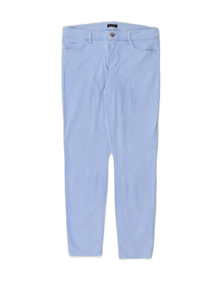 MASSIMO DUTTI Womens Slim Casual Trousers W30 L28 Blue Cotton | Vintage Massimo Dutti | Thrift | Second-Hand Massimo Dutti | Used Clothing | Messina Hembry 
