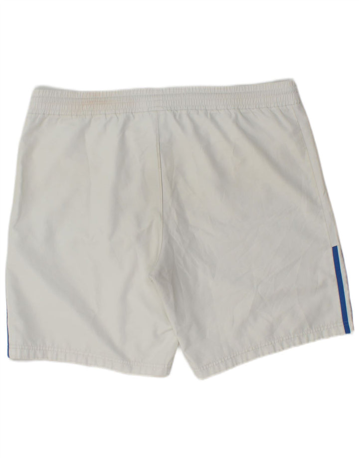 Pantaloncini sportivi da uomo Adidas grandi bianchi in poliestere