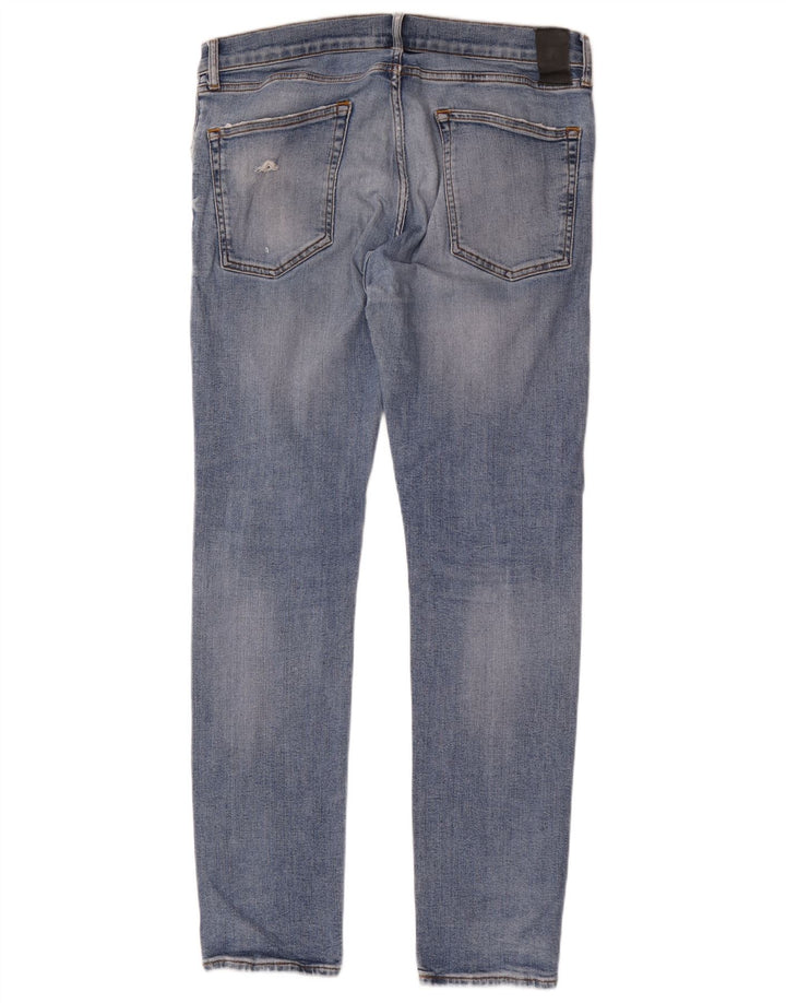 Zara Jean slim vieilli pour homme EU 46 XL W36 L33 Bleu