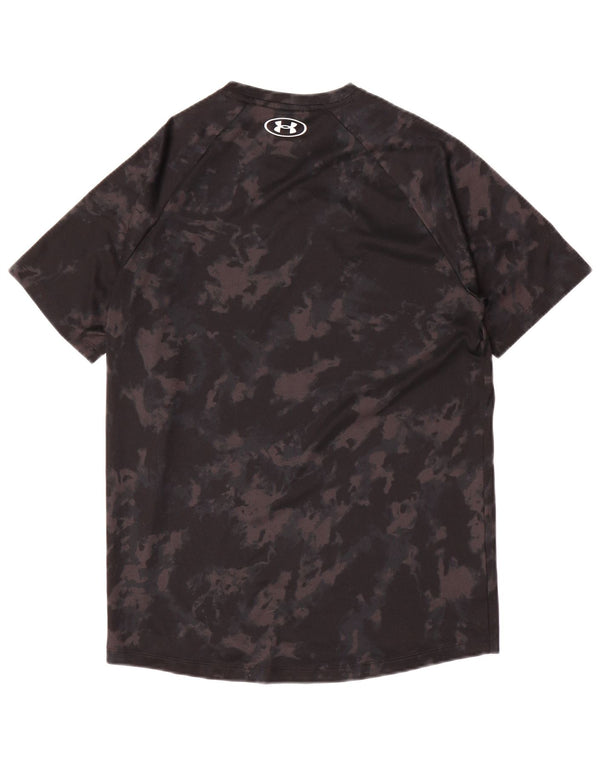 Maglietta grafica da uomo Under Armour Heat Gear Top Small Black Camouflage