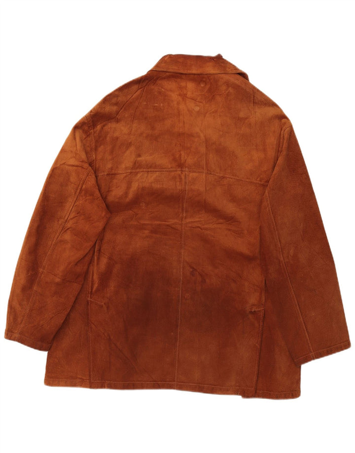 CONBIPEL Womens Suede Jacket IT 46 Large Brown Leather