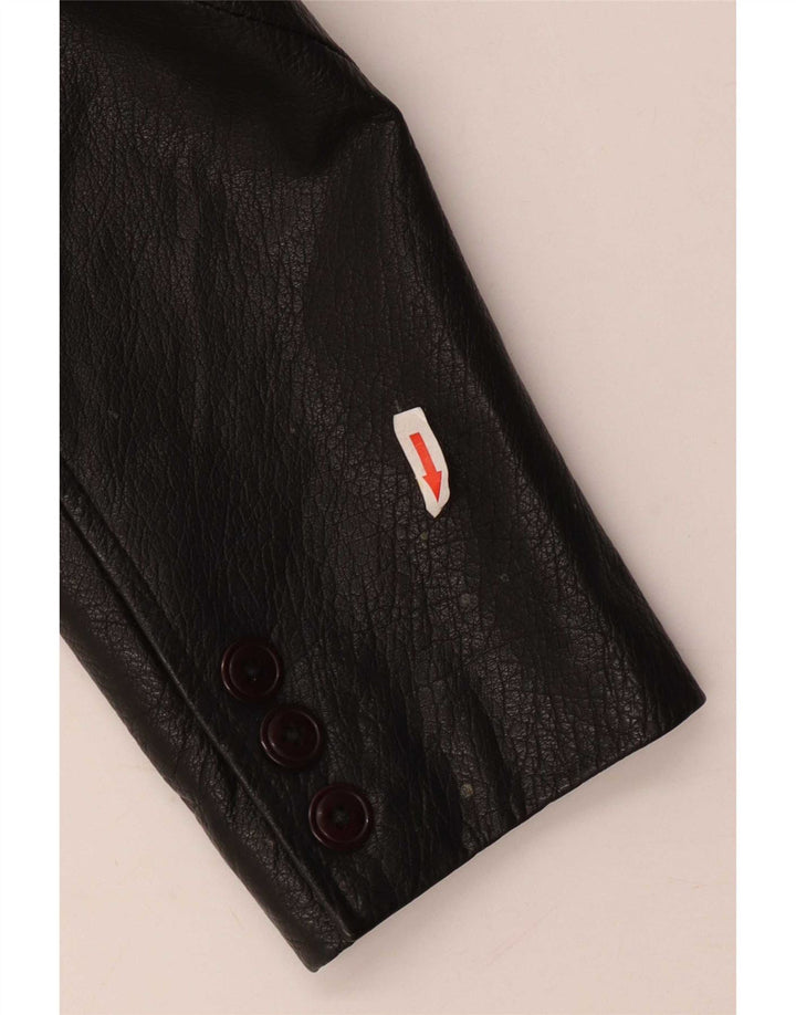 Jachetă Blazer din piele cu 3 nasturi Conbipel IT 44 Medium Negru
