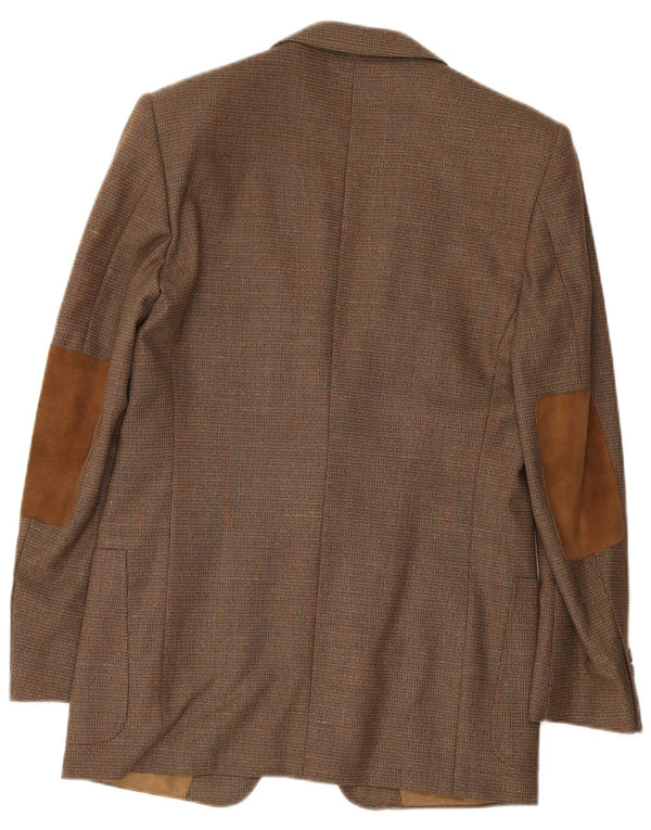 Vittorio Veneto Herre 2-knaps blazerjakke IT 48 Medium Brun Uld