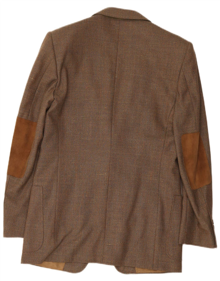 Vittorio Veneto Herre 2-knaps blazerjakke IT 48 Medium Brun Uld