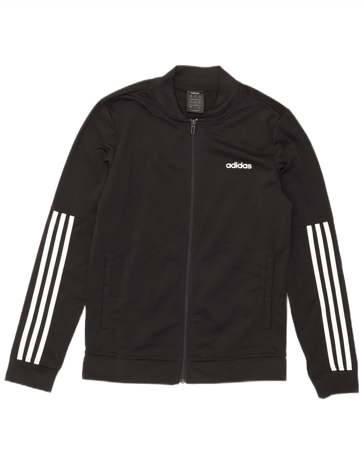 Женская спортивная куртка Adidas UK 8/10, маленький черный полиэстер