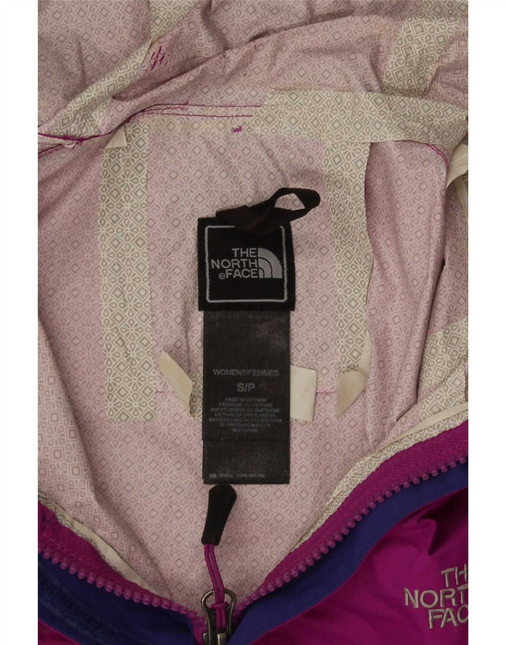 The North Face Womens Hooded Rain Jacket UK 10 Small Maroon Nylon