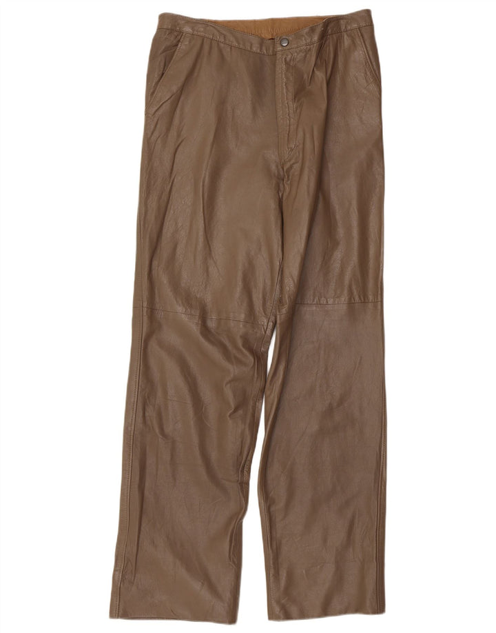 Vintage Damen Lederhose W32 L30 Braun