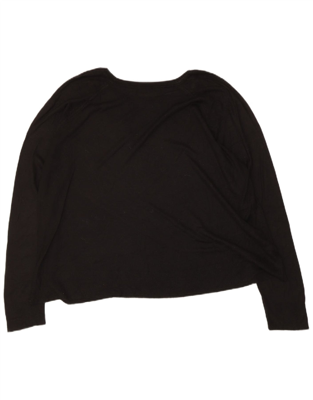 Zara Womens Boat Neck Jumper Sweater UK 14 Medium Black