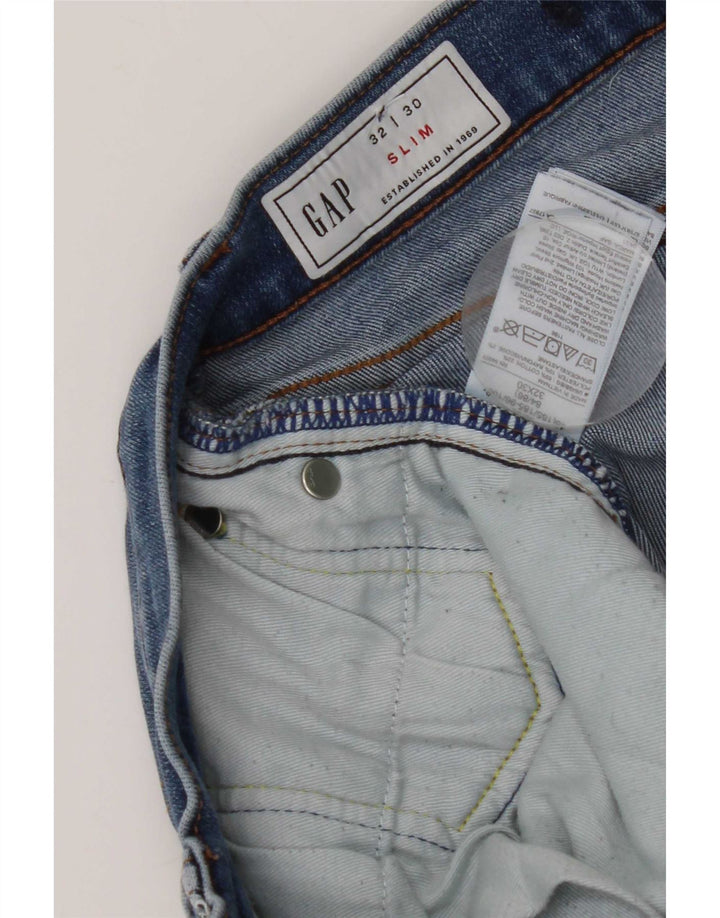 Женские узкие джинсы Gap W32 L30 синие, хлопок