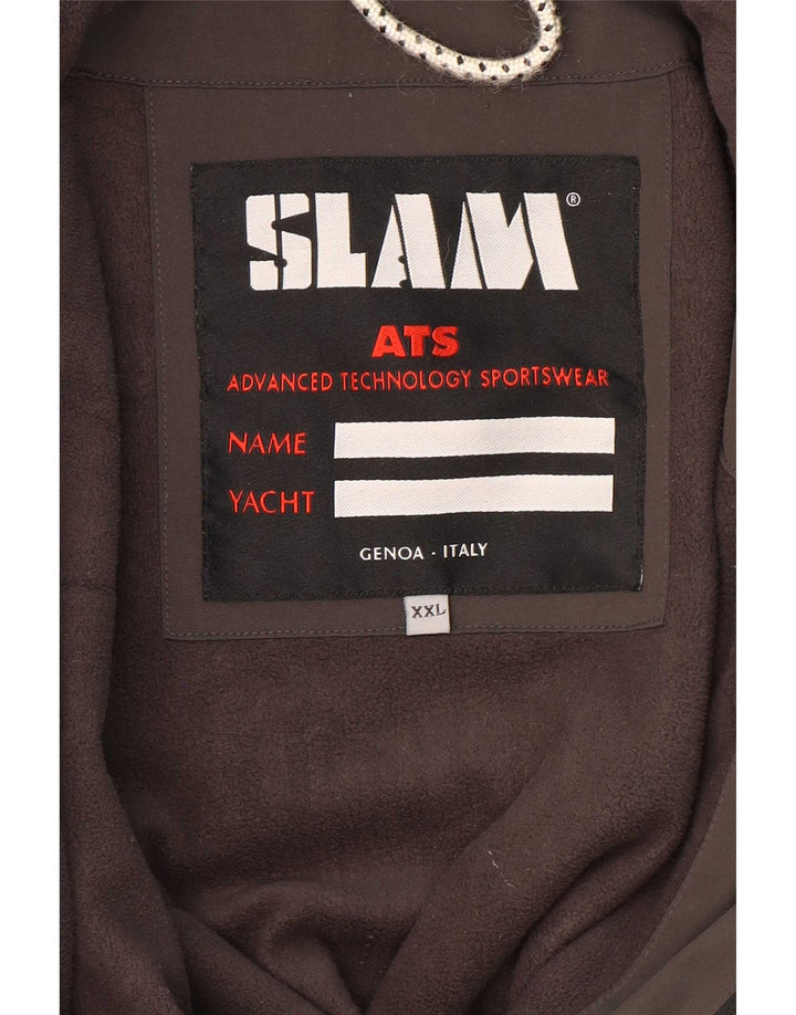 Slam Chaqueta Bomber para Hombre UK 44 2XL Nylon Beige