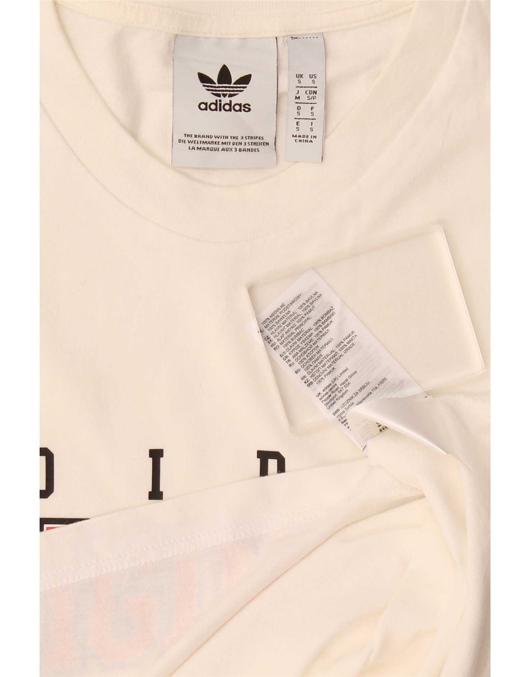 Adidas Mens Graphic T-Shirt Top Small White Cotton