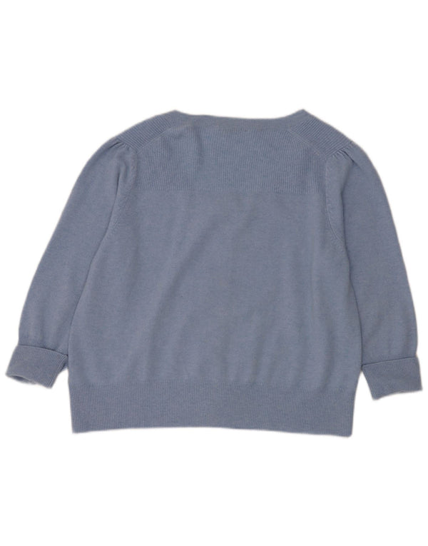 Marks & Spencer Pull Cardigan Femme UK 22 3XL Bleu Cachemire