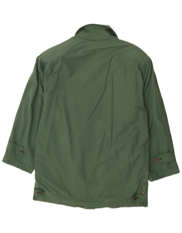 Burberrys Mens Utility Jacket IT 52 Large Green Cotton