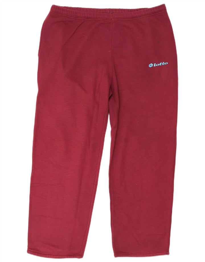 Lotto Mens Tracksuit Trousers Large Burgundy