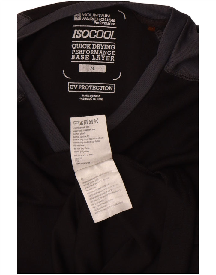 Mountain Warehouse Herre IsoCool T-Shirt Top Medium Sort Colourblock