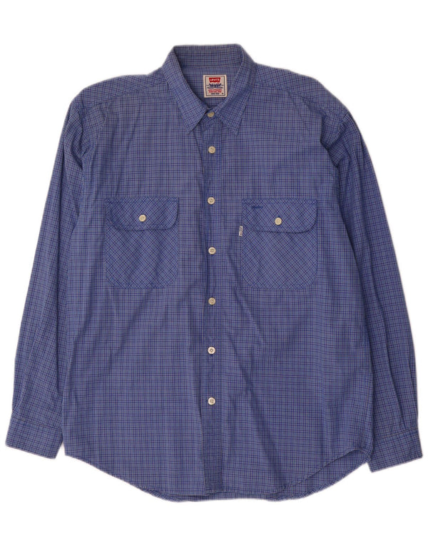 Camicia Levi's Uomo in cotone a quadri blu medio