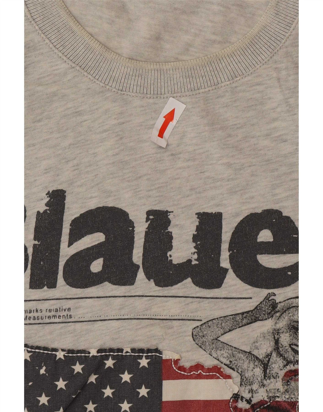 Blauer Mens Graphic T-Shirt Top Medium Grey Cotton