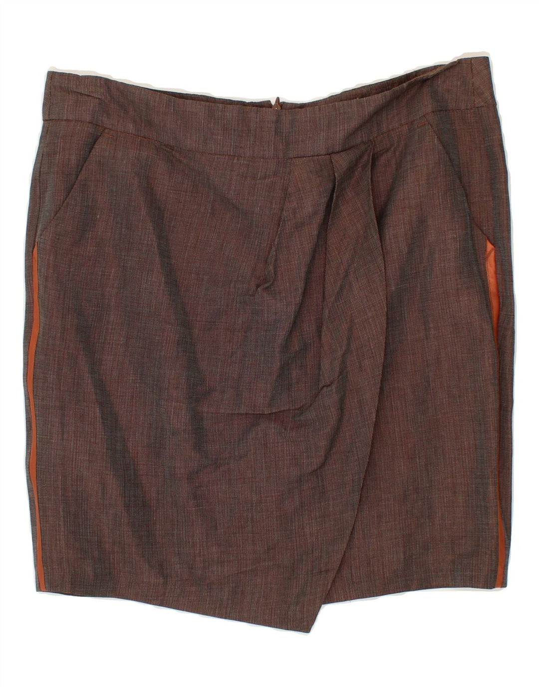 BENETTON Womens Asymmetrical Skirt W32 Large  Brown Vintage Benetton and Second-Hand Benetton from Messina Hembry 