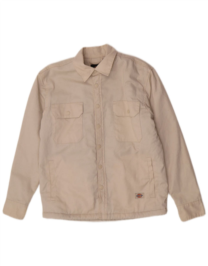 Dickies Mens Denim Sherpa Jacket UK 36 Small Beige Polyester
