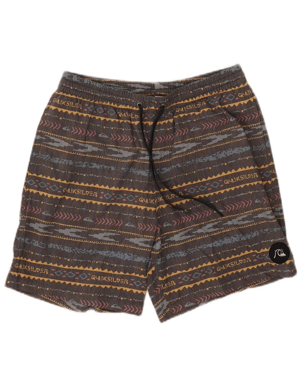 Quiksilver Mens Swimming Shorts Small Multicoloured Striped Polyester