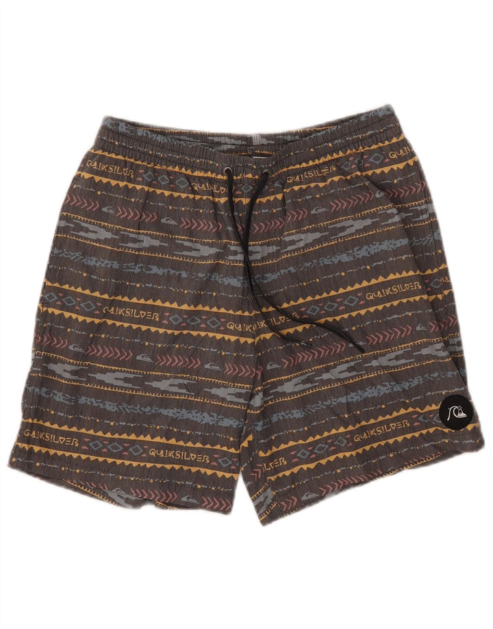 Quiksilver Mens Swimming Shorts Small Multicoloured Striped Polyester