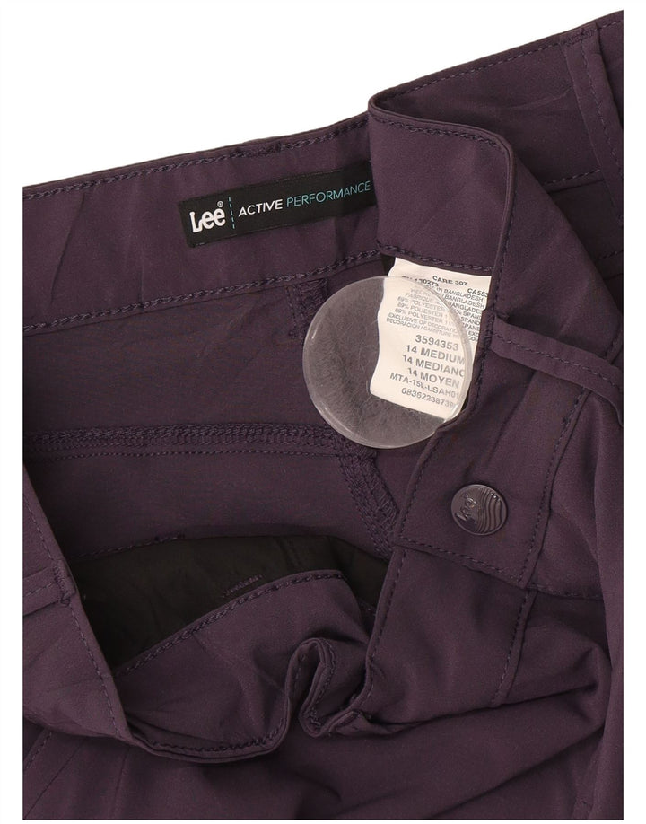 LEE Womens Cargo Shorts US 14 XL W36 Purple Polyester