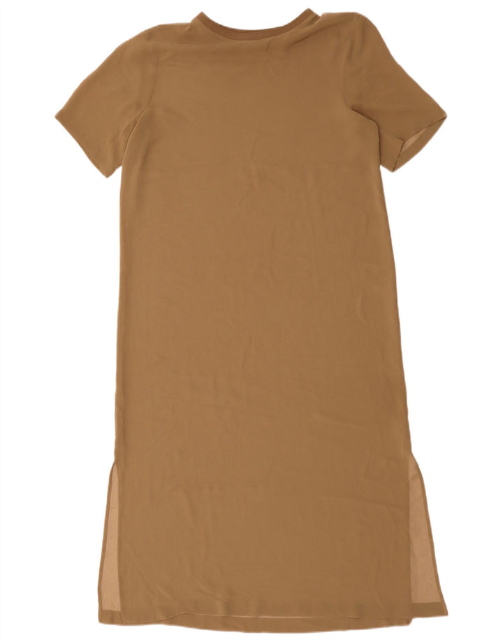 Zara Womens Maxi Dress UK 14 Medium Beige