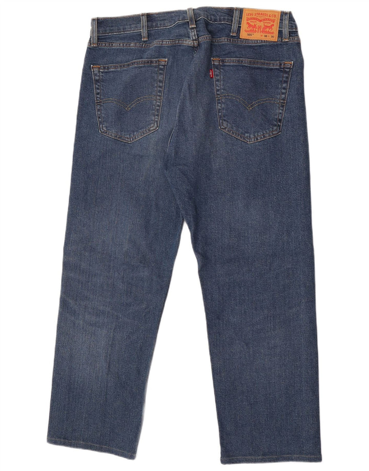 Levi's Herre 505 Straight Jeans W38 L30 Blå Bomuld