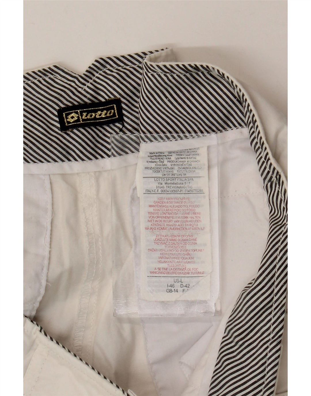 Lotto Womens Bermuda Shorts UK 14 Medium W30  White Cotton