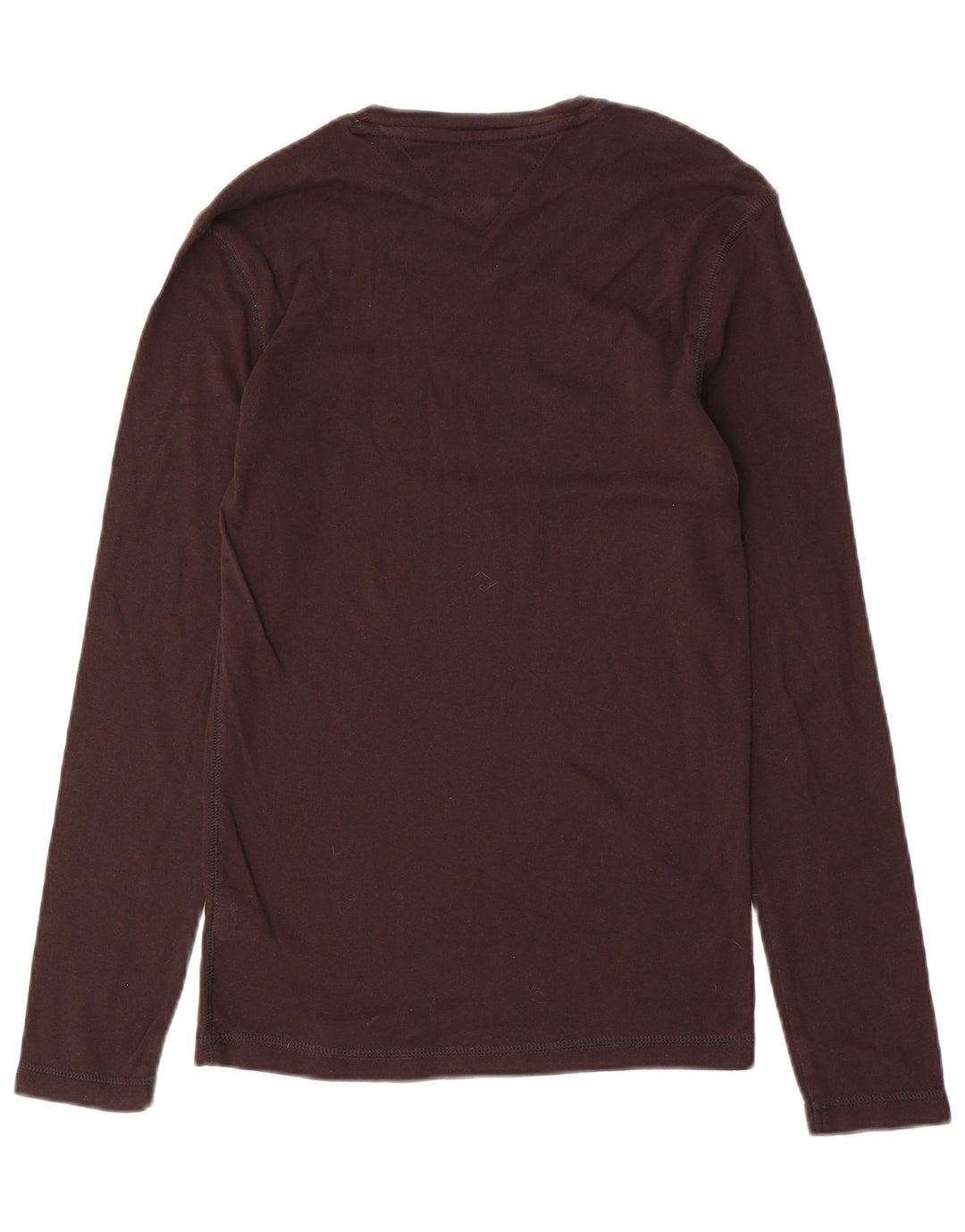 Tommy Hilfiger Womens Top Long Sleeve UK 12 Medium Brown Cotton