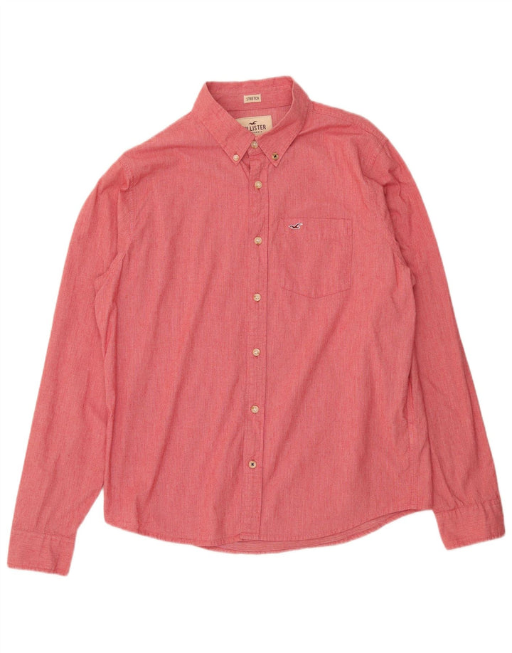 HOLLISTER Mens Shirt XL Red Cotton